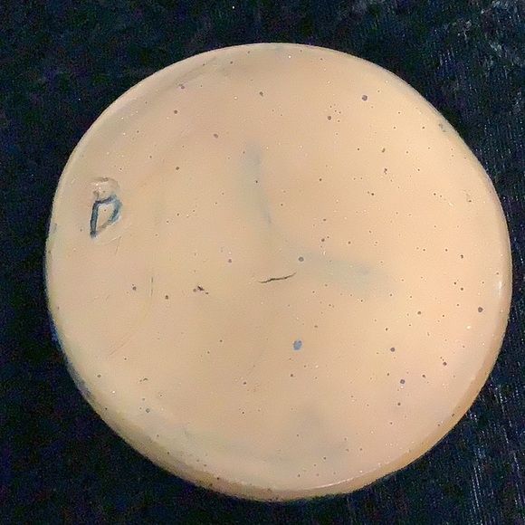 Sponge Holder Blue Green pottery sunburst imprint design - Picture 5 of 5